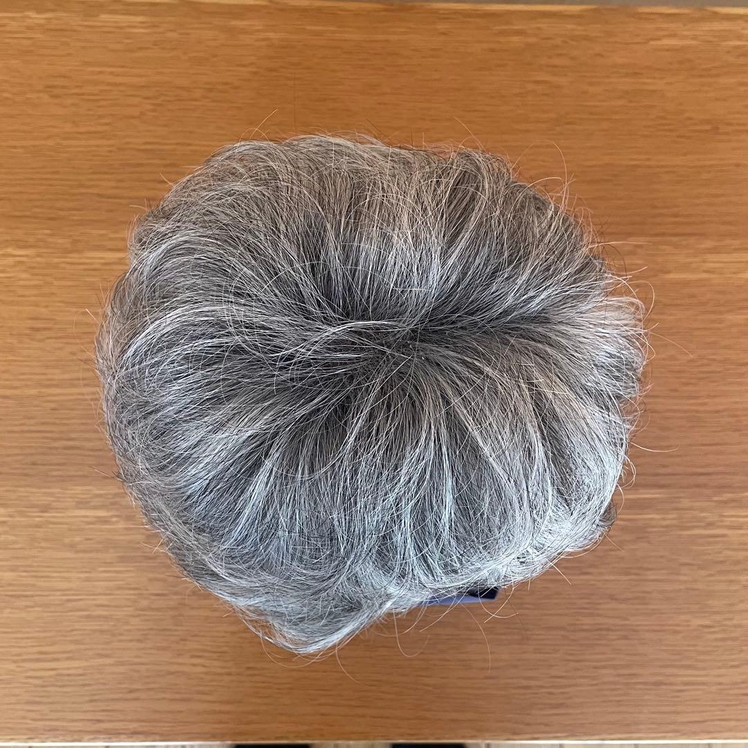 【未使用】フォンテーヌ　VALAN ショート　高級ウィッグ　人毛ミックス　グレー