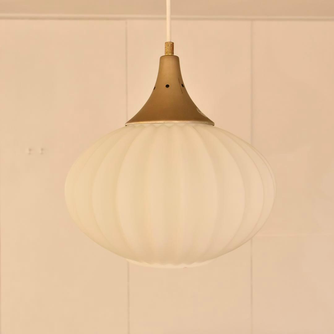 ヤマギワ　照明　乳白ガラス　ヴィンテージ　IKG