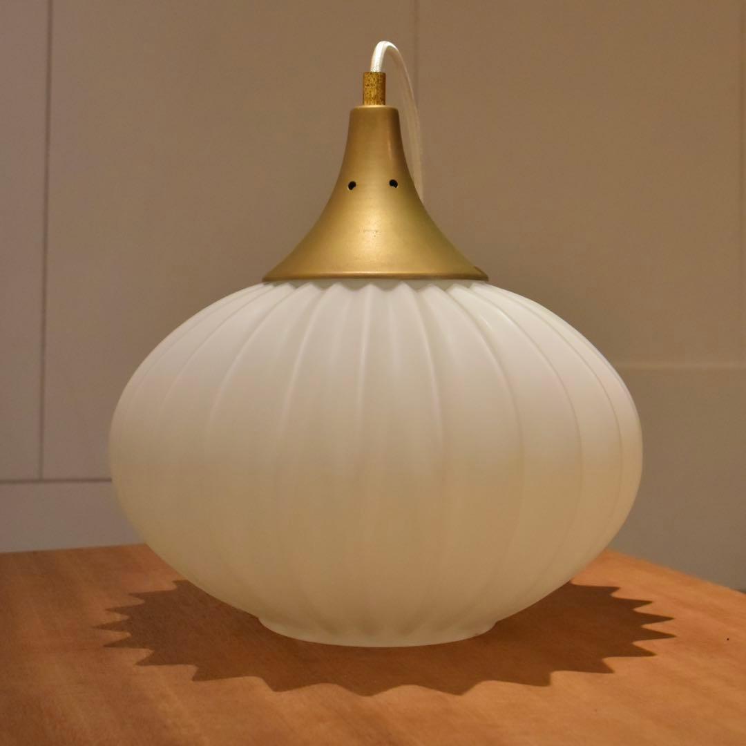 ヤマギワ　照明　乳白ガラス　ヴィンテージ　IKG