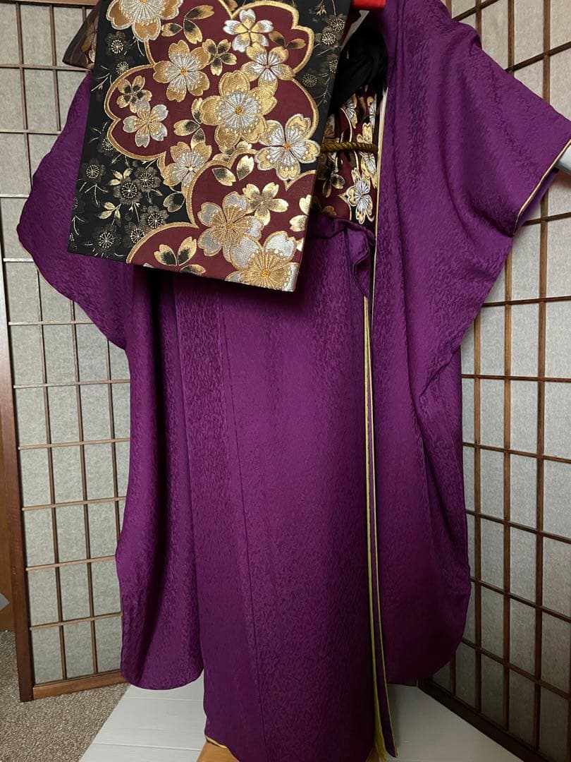 振袖着物やまとフルセット濃いめ紫