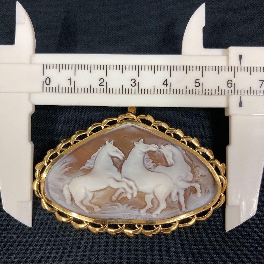 ち*ん様 シェルカメオブローチ(留め具K18)