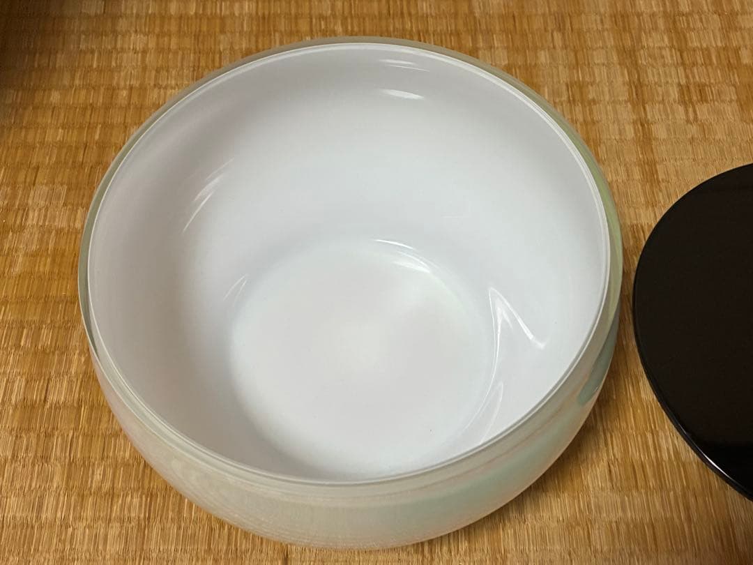 茶道具 ガラス 平水指 花押 永田宗伴書付 共箱 表千家 煎茶道具