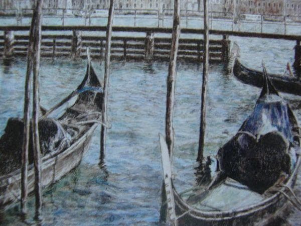 緒方 洪章 【ヴェネツィア】 希少画集画、状態良好、新品高級額装付