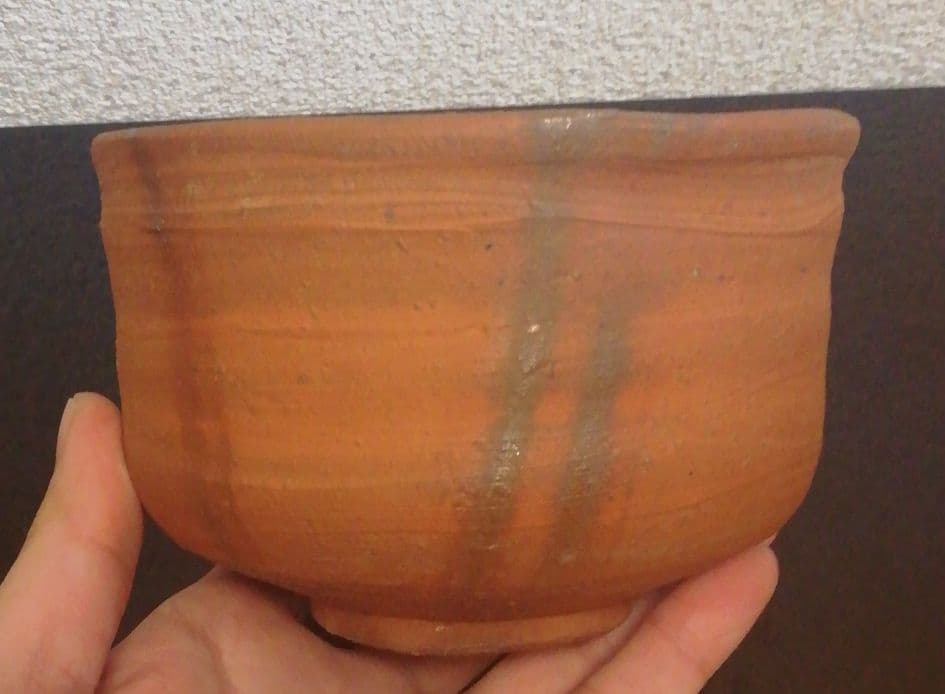 山本雄一作　備前焼　茶碗　共箱　共布　茶道具