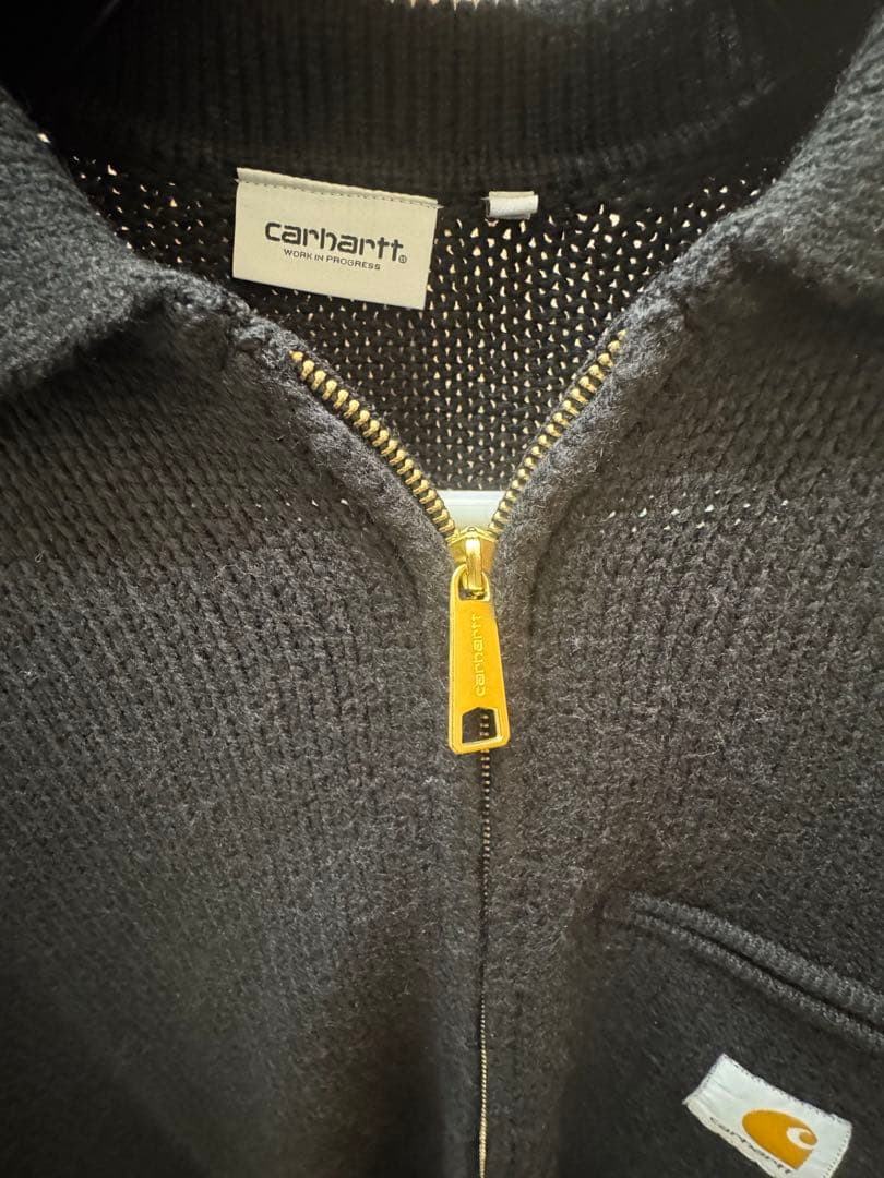 未使用品　今大人気のCarhartt デトロイトニット黒 ジャケット