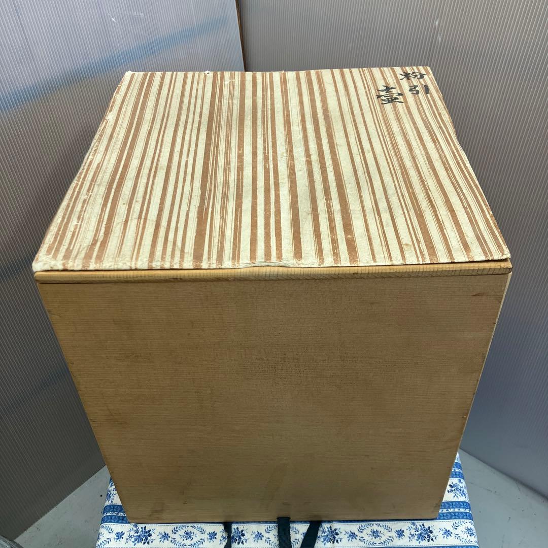 華道道具　花器　粉引壺　伊藤雄志　造　共箱　栞　S85KT