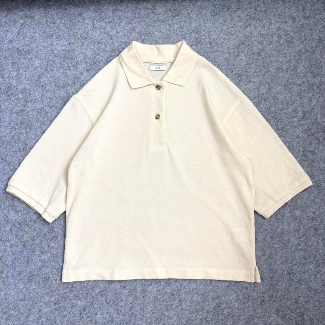 極美品 zoe ゾエ polo short sleeve ポロシャツ 24ss