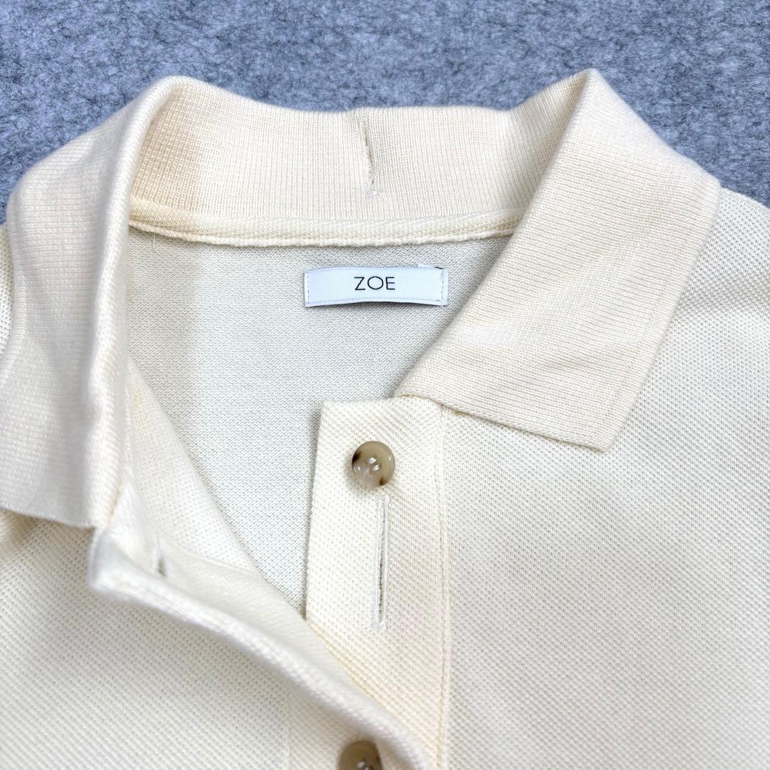 極美品 zoe ゾエ polo short sleeve ポロシャツ 24ss