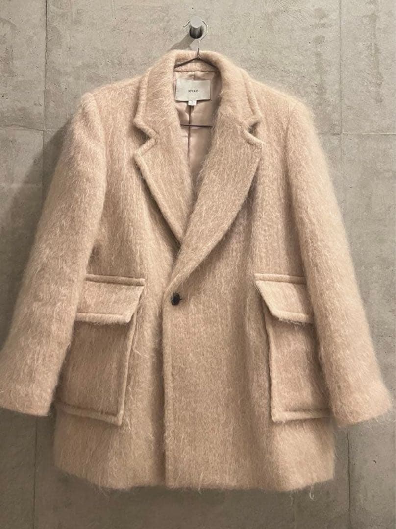HYKE ウールモヘヤ コート
