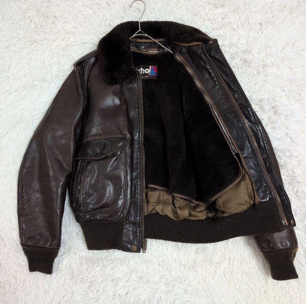 ファー付✨️schott ショット メンズ レザー シングルライダースジャケット
