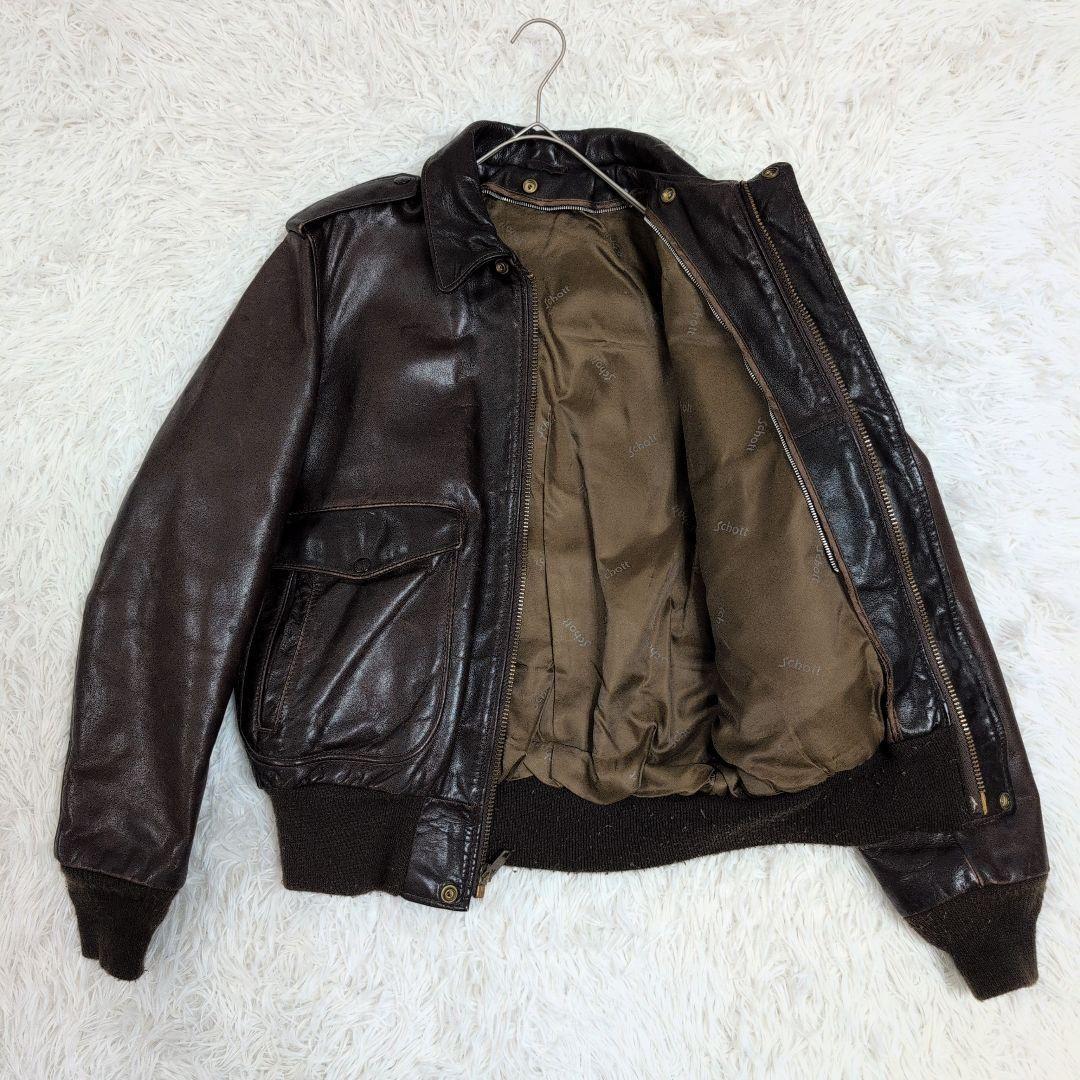 ファー付✨️schott ショット メンズ レザー シングルライダースジャケット