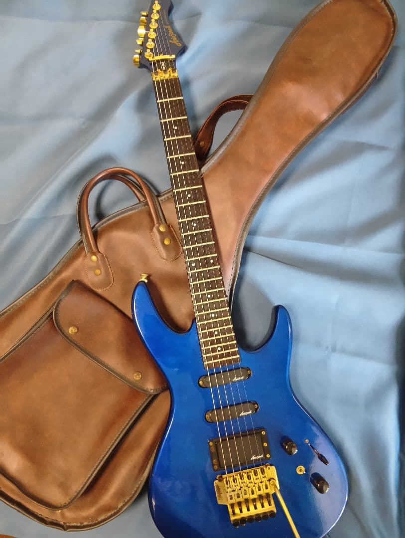 アリアプロ va553 エレキギター ブルー ケース付き