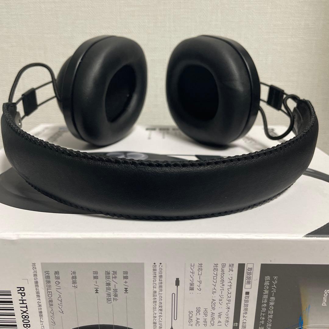 【中古】美品 Panasonic ワイヤレスヘッドホン RP-HTX80B