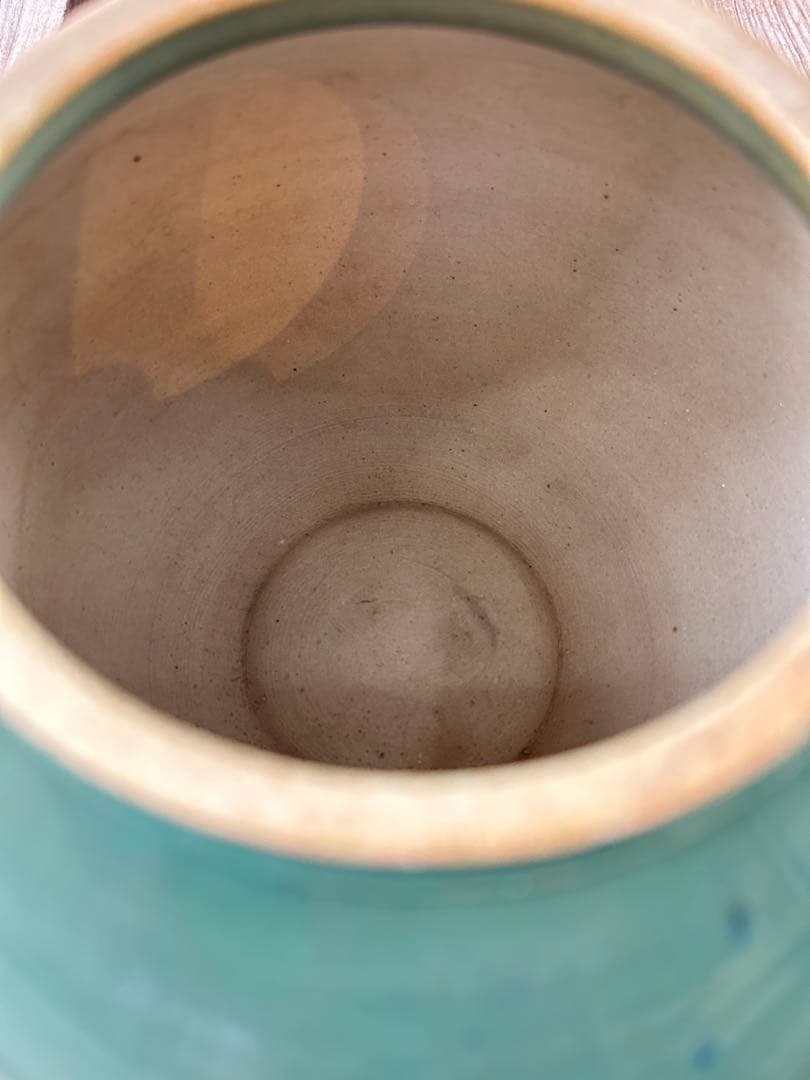 値下げ❗️明治頃　伊賀焼　青地土瓶　骨董品