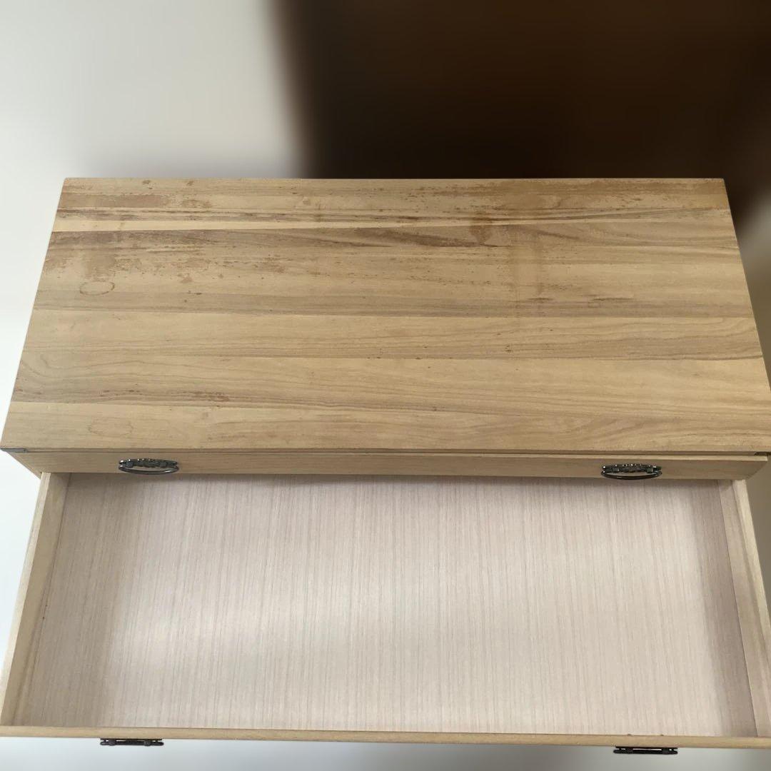 天然木製 4段タンス　桐箪笥　和装箪笥　着物