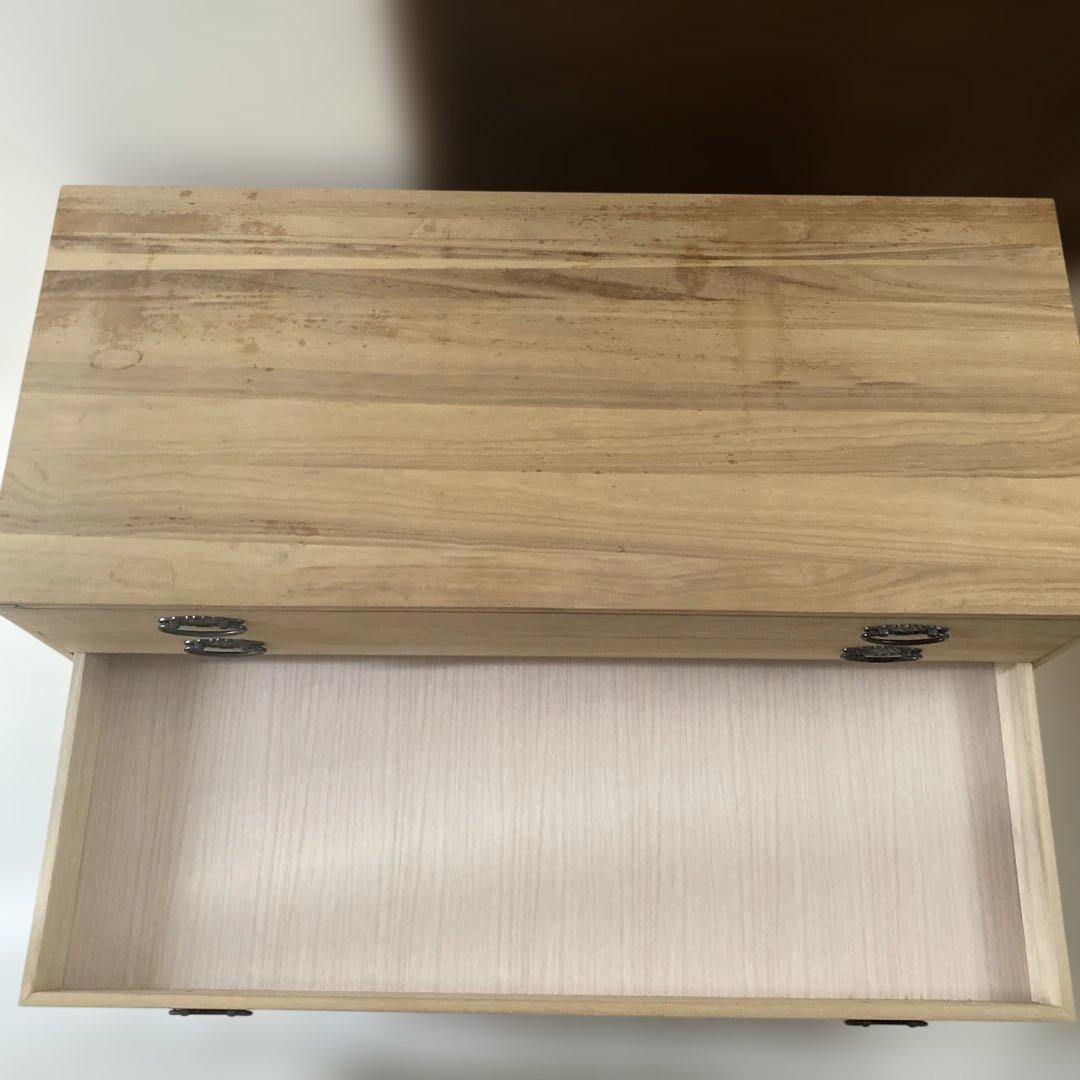 天然木製 4段タンス　桐箪笥　和装箪笥　着物