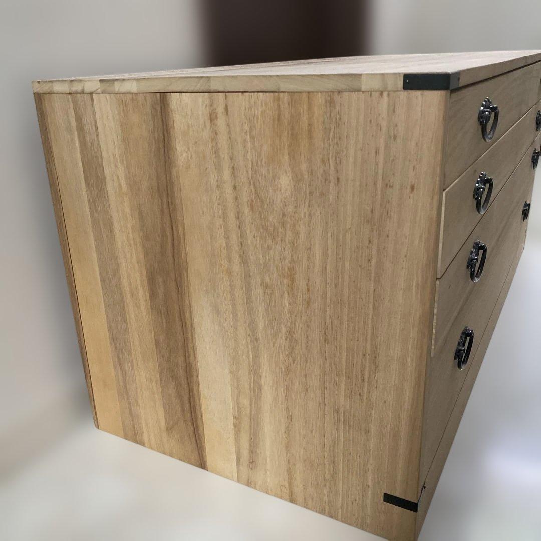 天然木製 4段タンス　桐箪笥　和装箪笥　着物