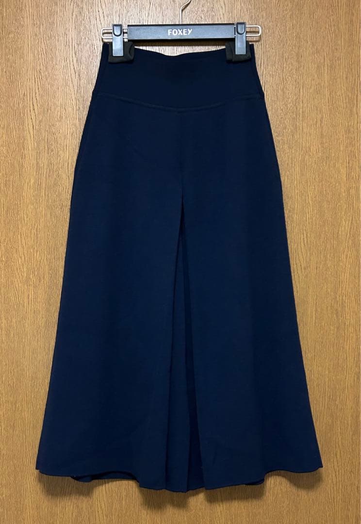 FOXEY NEWYORK ニットワイドパンツ ガウチョ ミッドナイト