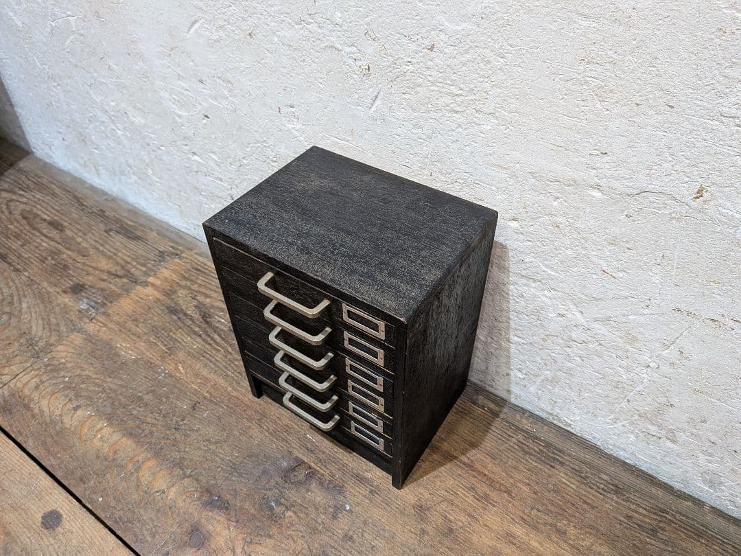 1114 ビンテージ　収納6杯　小引き出し　小物入れ　工業系　ケース　レトロ