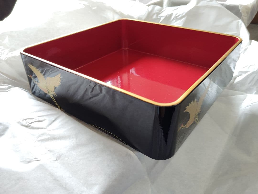 漆器 重箱 三段（鶴）No.2