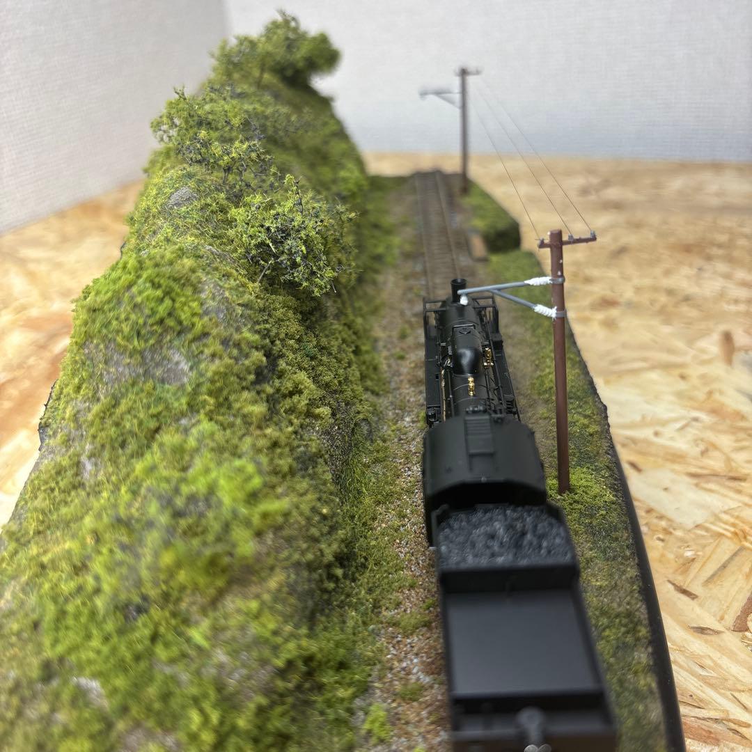 【ケースあり】Nゲージ 撮影背景 保管用ジオラマ -樹々の傍らを走る線路-