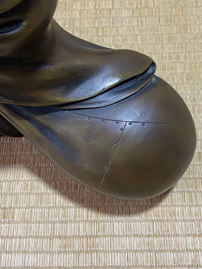 ♦️銅器 布袋様立像 置物飾り 高岡銅器？中国 真鍮製 高さ45.3cm 骨董品