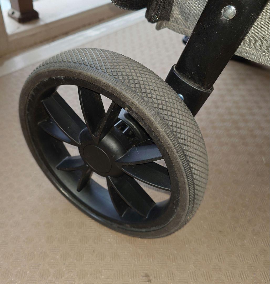 ペットカート グレー スチールフレーム　中型犬用　 折りたたみ式　耐荷重30kg