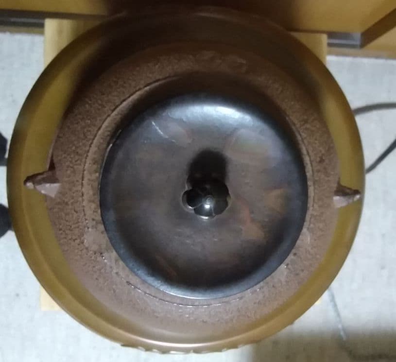 風炉釜付き電炭付　金森彦兵衛　風炉　真形釜添　共箱有