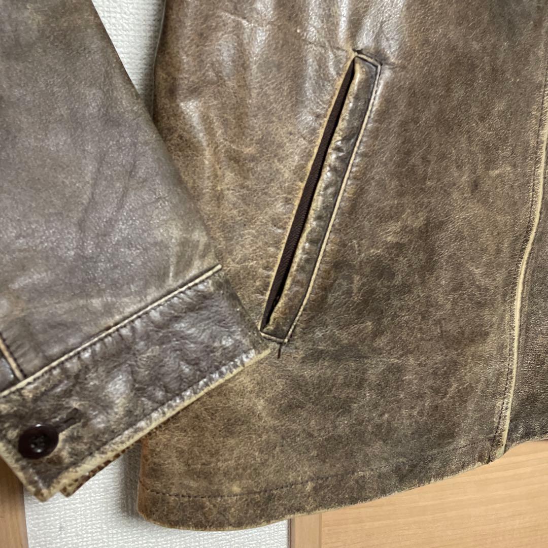 ヴィンテージ加工【インターナショナルギャラリービームス】シングルレザーライダース