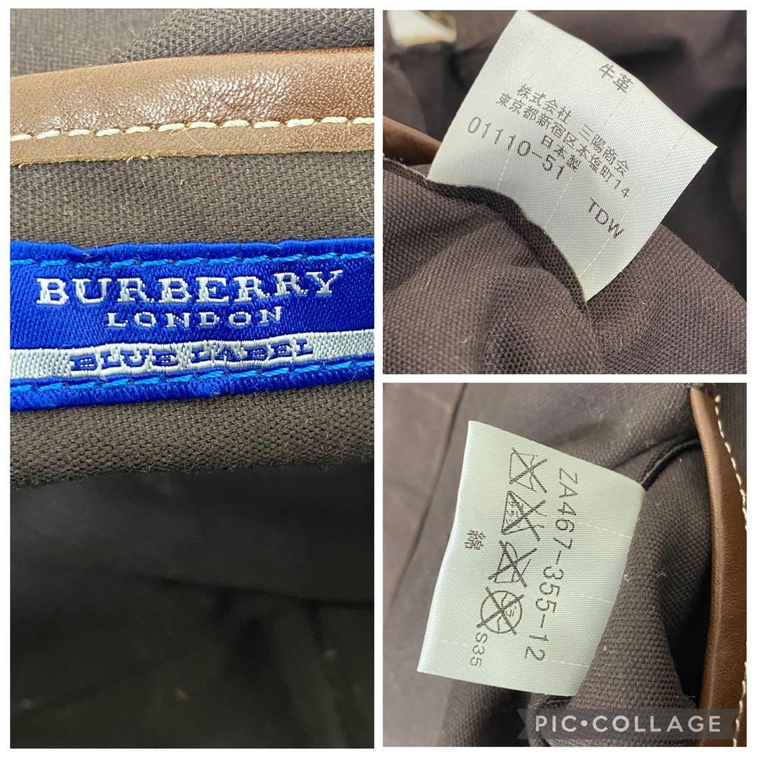 3-3202 Burberry ブルーレーベルのノバチェック柄キャンバス