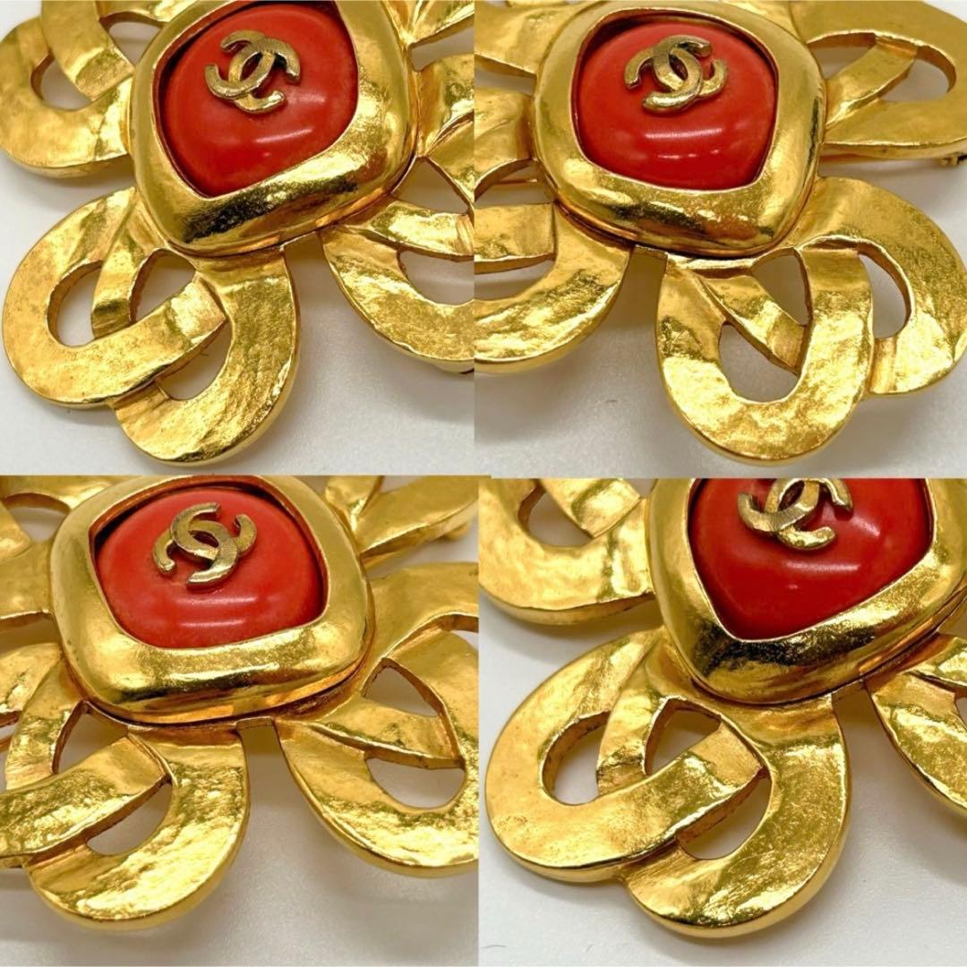 CHANEL シャネル　ブローチ　ココマーク ゴールド カラーストーン 97P