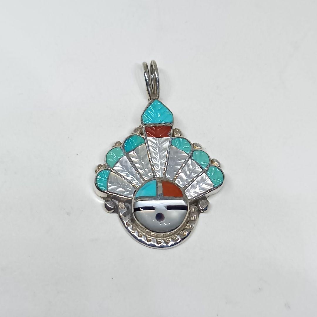 ズニ族　ペンダントトップ　ネックレストップ　レア　インディアンジュエリー