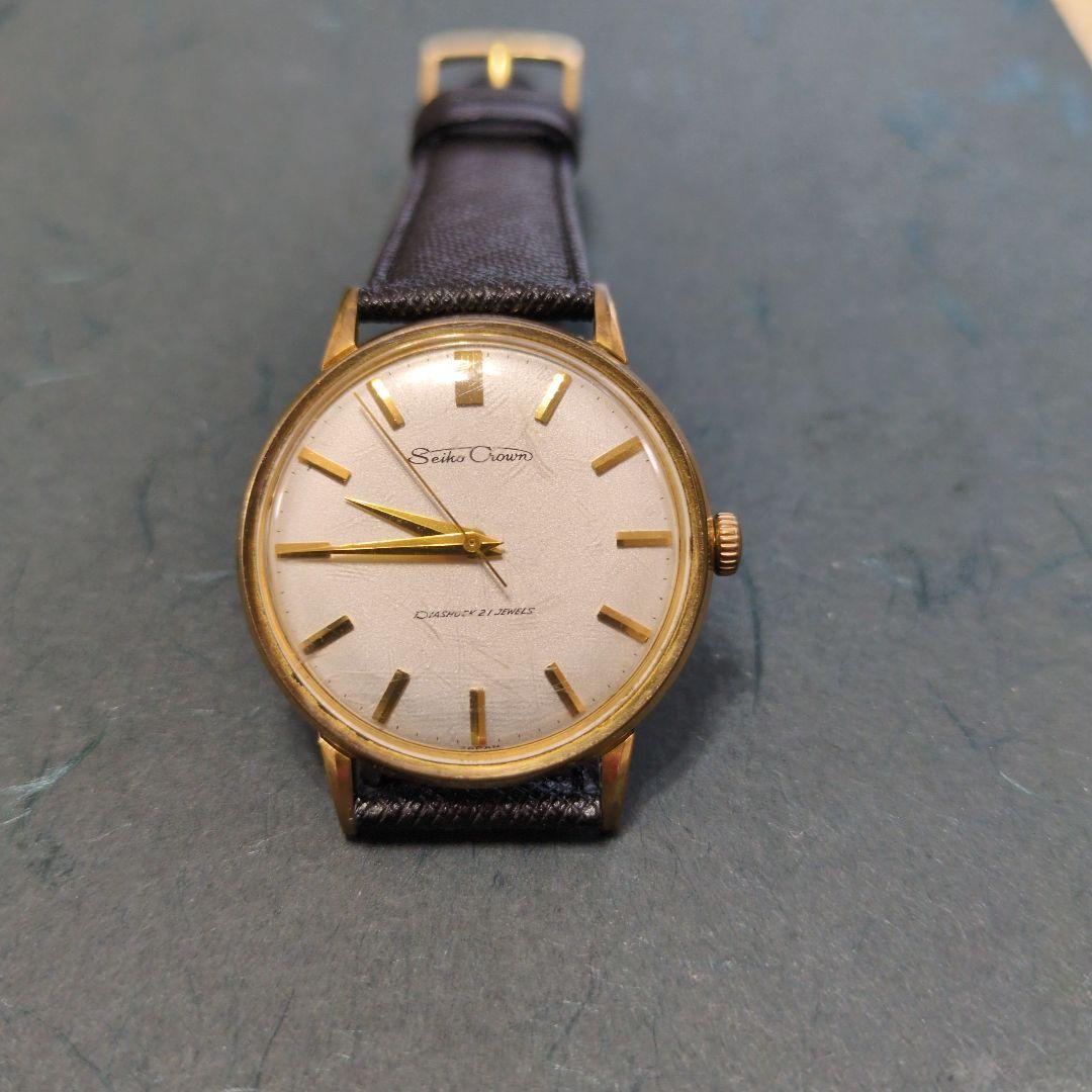 [稼動]SEIKO CROWN 手巻アンティーク腕時計 J14071E 21石
