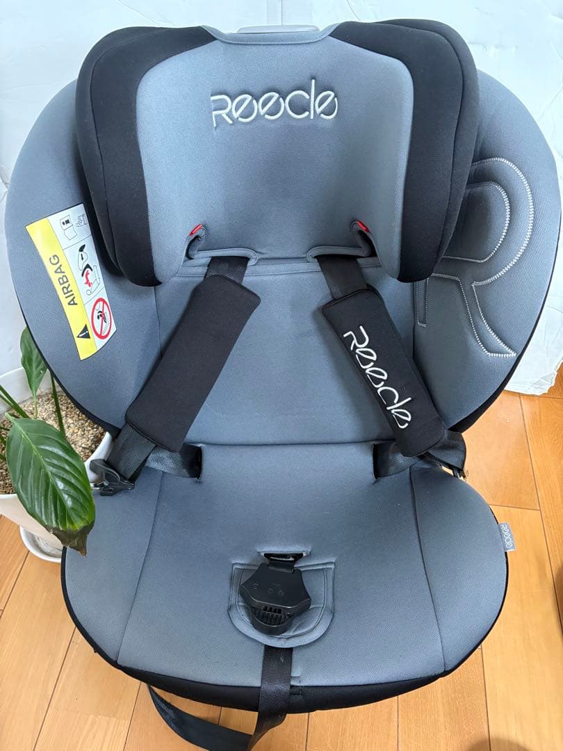 【美品】Reecle チャイルドシート グレー　ジュニアシート　ISOFIX