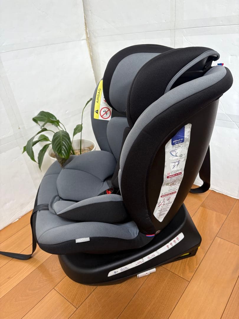 【美品】Reecle チャイルドシート グレー　ジュニアシート　ISOFIX