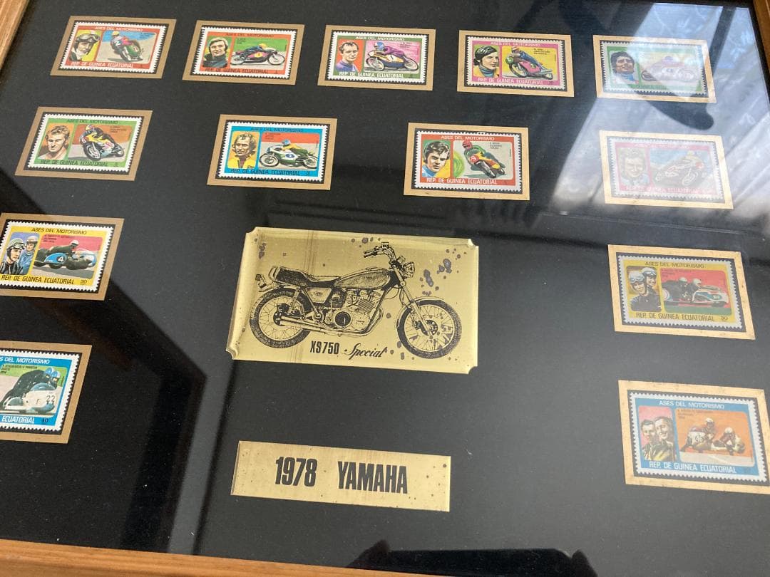 【激レア】YAMAHA XS750 ノベルティ 額入りの切手コレクション