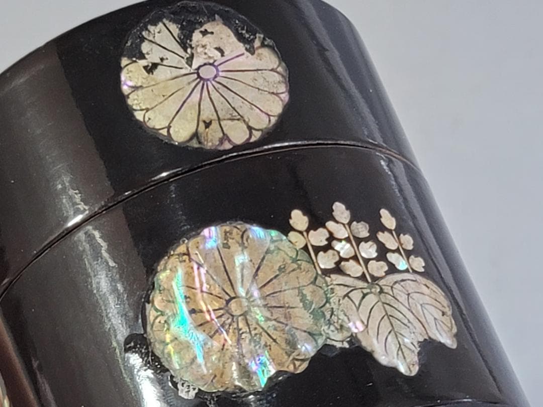 古美術 中次 螺鈿 高台寺 棗 長寛造 共箱 茶道具