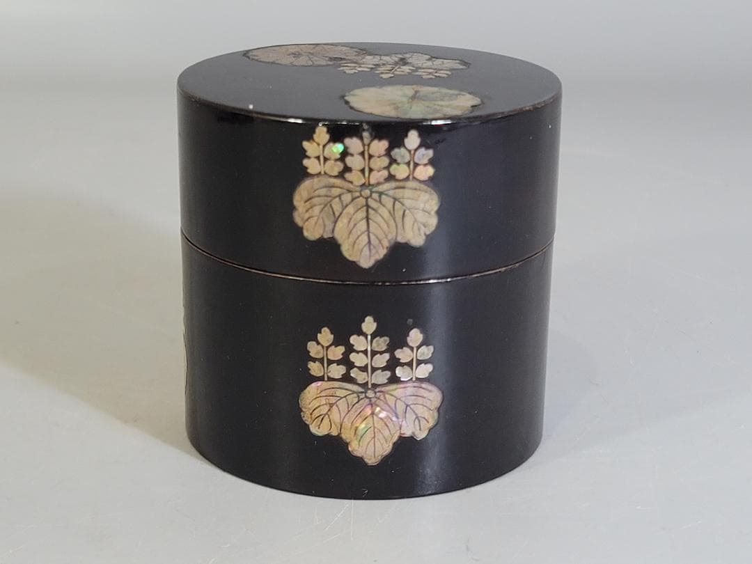 古美術 中次 螺鈿 高台寺 棗 長寛造 共箱 茶道具