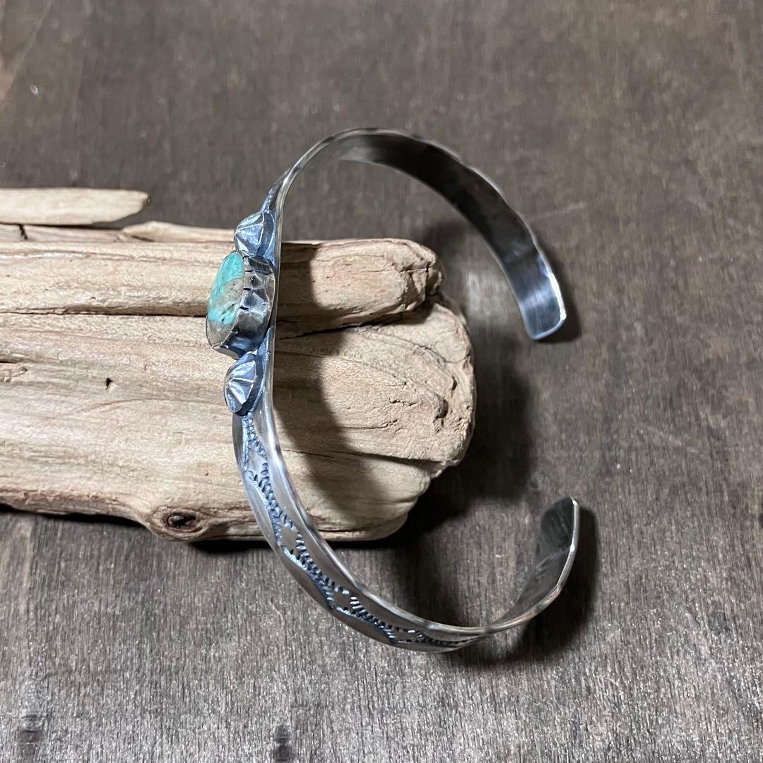 ロイストン　ターコイズ　シルバー　バングル　ブレスレット#インディアンジュエリー