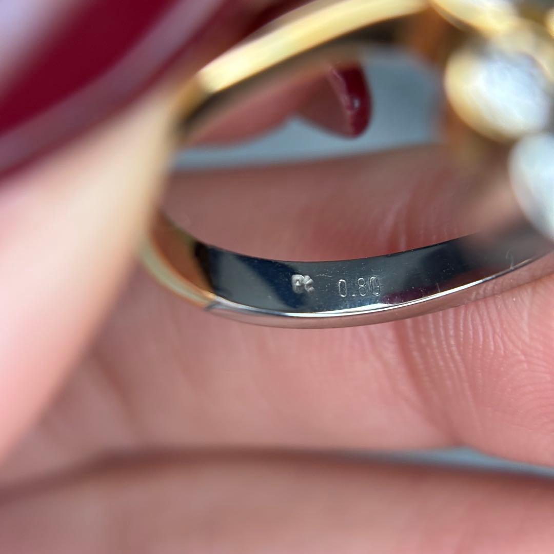 お年玉セール！K18 PT ダイヤモンドリング 0.8ct