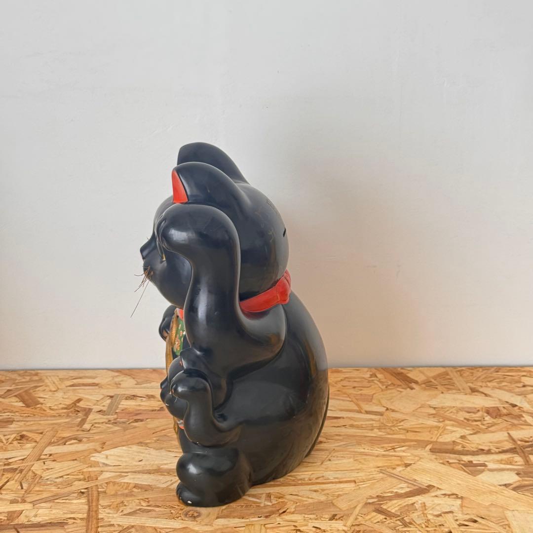 招き猫　3匹　当時物　黒猫