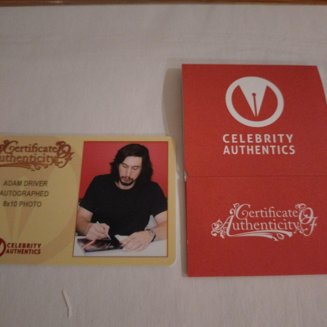 アダムドライバー　直筆サイン　8×10インチ　カイロレン　スターウォーズ