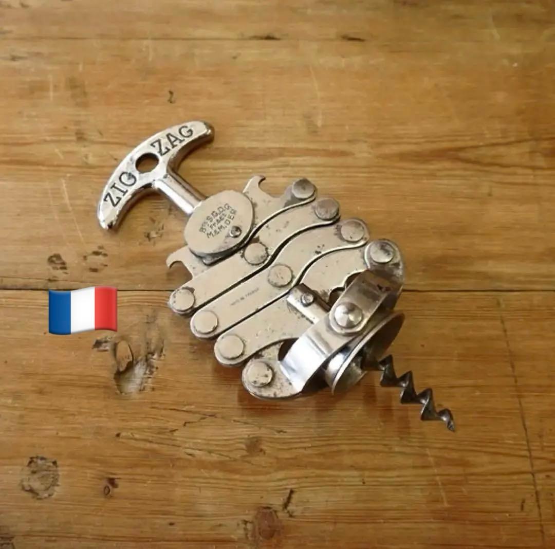 ✨かっこいい フランス　1939ワインオープナー　コークスクリュー　ZIGZAG