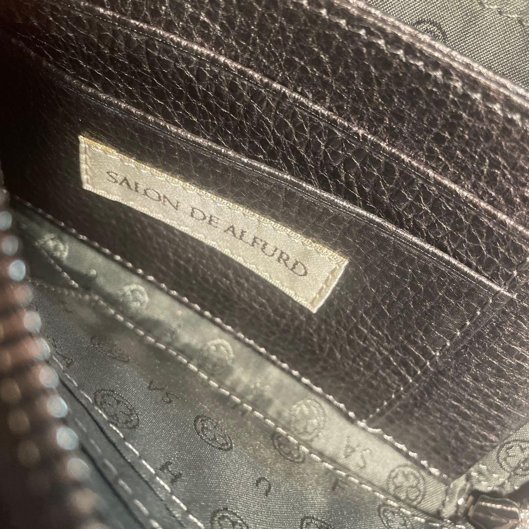 タイムセール新品未使用　サロンドアルファード　スリースターL字ミニ財布　ガンメタ