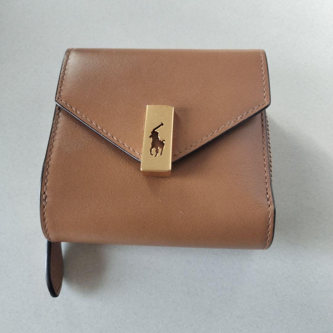 ポロ ラルフローレン 三つ折り財布 Polo ID レザー 小銭入れ