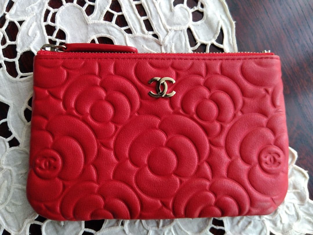 シャネル カメリア ミニポーチ