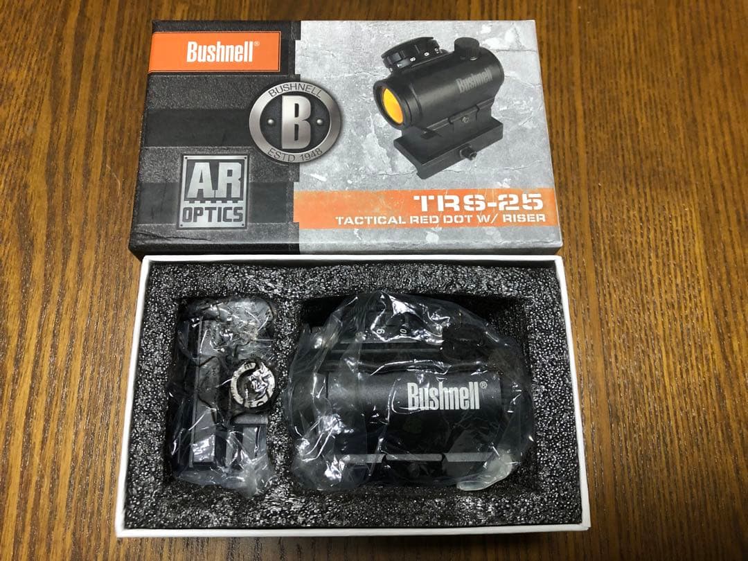 実物ブッシュネルTRS-25 TACTICAL RED DOT W/RISER