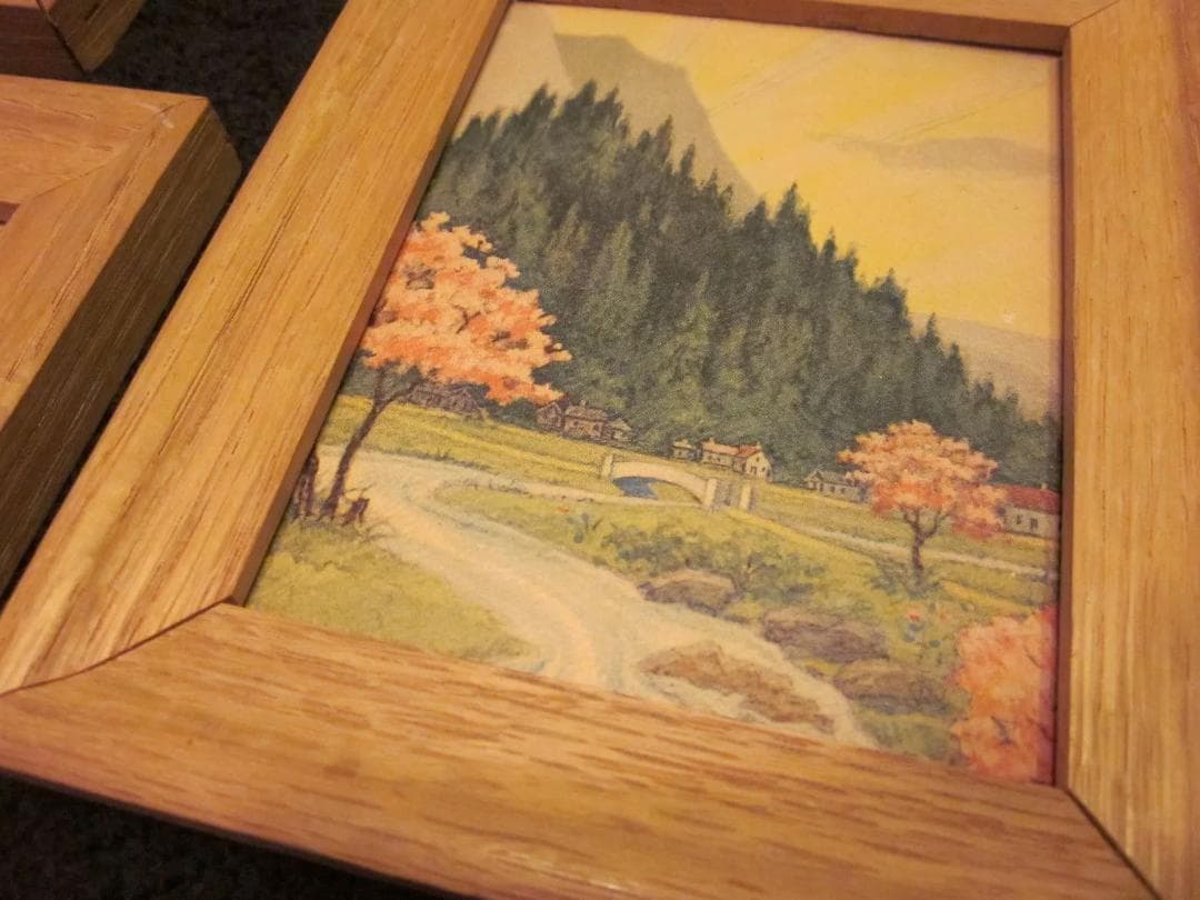 1950年代 メイドインUSA　リトグラフコレクション4 個セットアートプリント