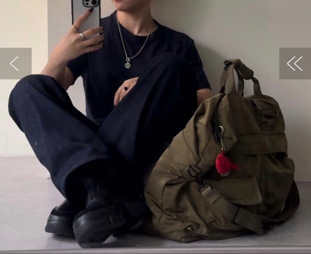 ear オリーブグリーン ショルダーバッグ 大容量