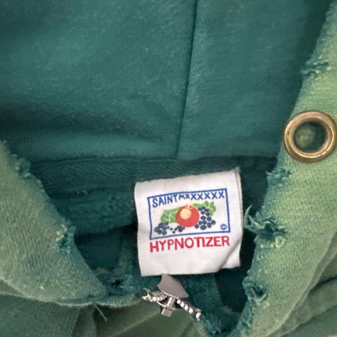 翌日発送　セントマイケル グラデーショングリーン ジップアップ フーディー